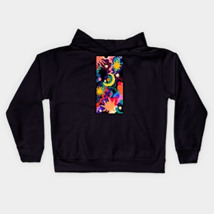 Doodle art of the sky Kids Hoodie